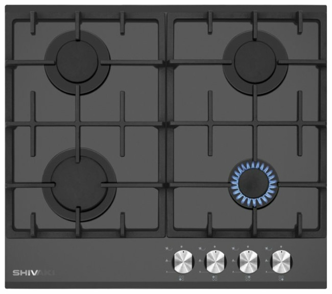 Газовая варочная панель Shivaki SHH60B405 Газовая варочная панель Shivaki SHH60B405