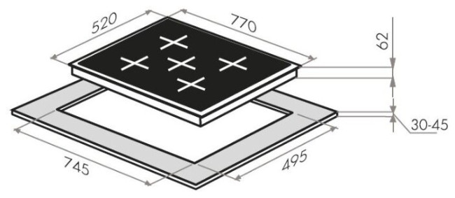Электрическая варочная панель MAUNFELD EVCE.775.SM.T-BK