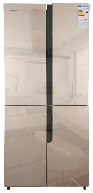 Холодильник Ginzzu NFK-500 Gold glass