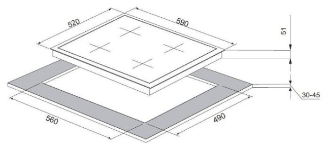 Варочная панель MAUNFELD MGHS 64 62S Варочная панель MAUNFELD MGHS 64 62S