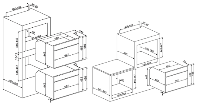 Духовой шкаф smeg SF4604PMCNR