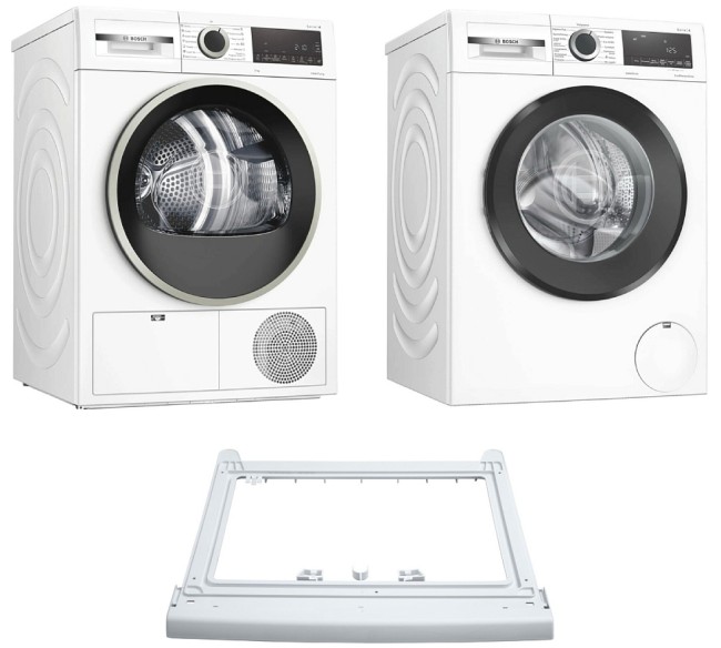 Комплект стиральная и сушильная машина Bosch WGG0420GPL + WQG14200ME + WTZ 20410
