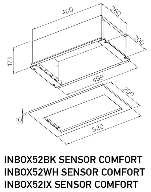 Вытяжка Meferi INBOX52WH SENSOR COMFORT
