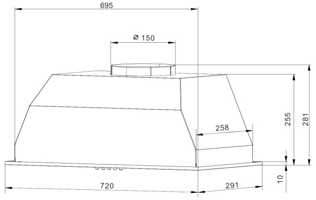Встраиваемая вытяжка Weissgauff Box 1200-72 WH Встраиваемая вытяжка Weissgauff Box 1200-72 WH