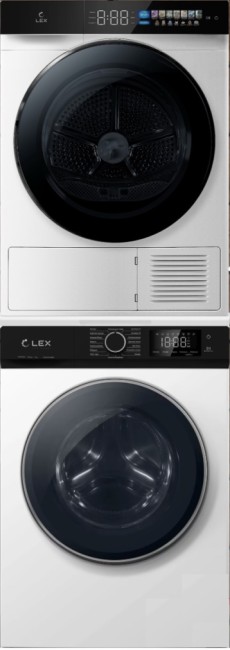 Комплект стиральная и сушильная машина Lex LWM12012WBLID + LDM12WBLTHD Комплект стиральная и сушильная машина Lex LWM12012WBLID + LDM12WBLTHD