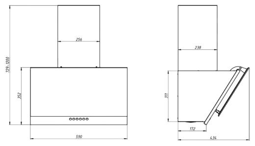 Каминная вытяжка ELIKOR Kitchen RX6754X5
