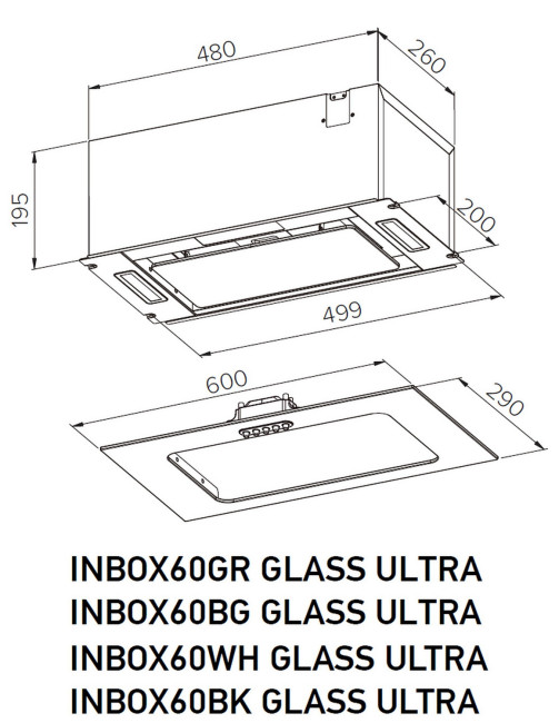 Вытяжка Meferi INBOX60BG GLASS ULTRA