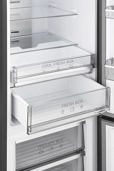 Холодильник WEISSGAUFF WRK 2000 Total NoFrost Inverter Rock Glass
