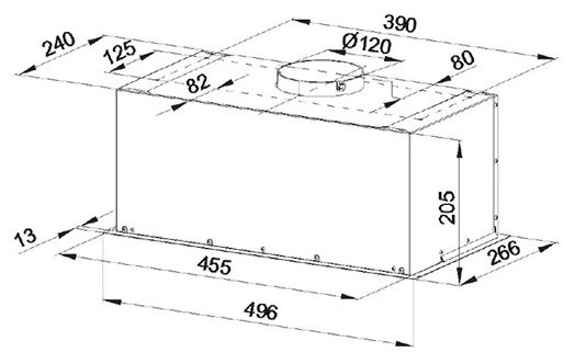 Встраиваемая вытяжка Konigin FlatBox Inox 50