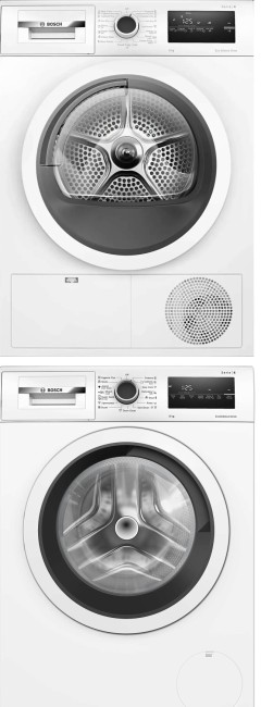 Комплект стиральная и сушильная машина Bosch WAN24200ME + WTN86201ME