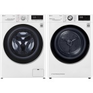 Комплект стиральная и сушильная машина LG F4V5VS0W + DC90V9V9W