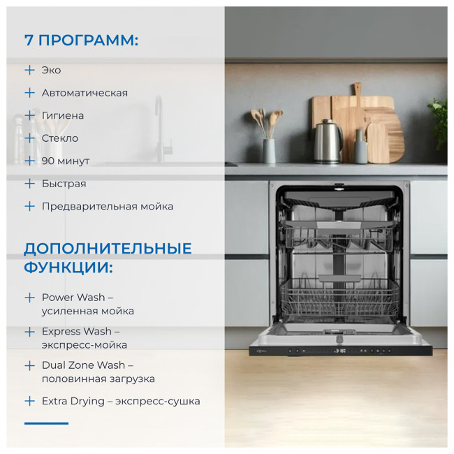 Встраиваемая посудомоечная машина Zugel ZDI607
