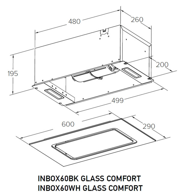 Вытяжка Meferi INBOX60BK GLASS COMFORT
