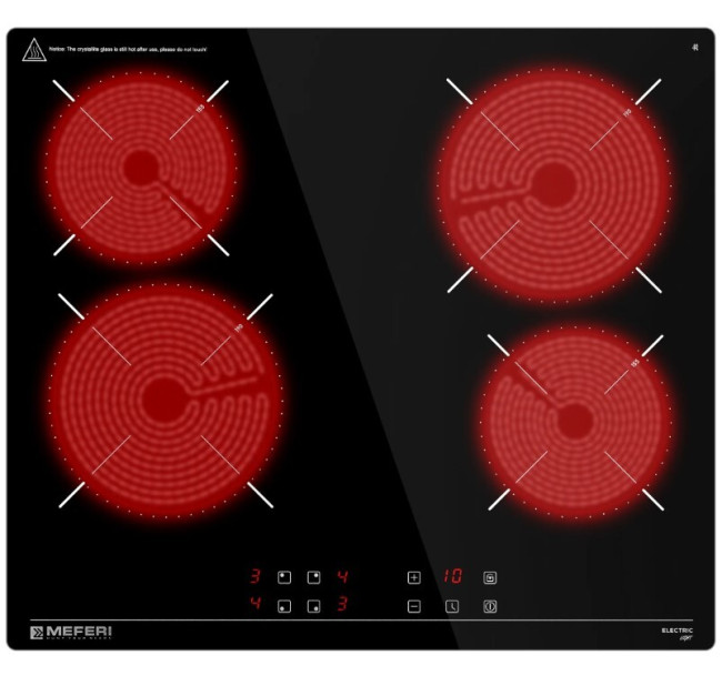 Встраиваемая электрическая варочная панель Meferi MEH604BK Light