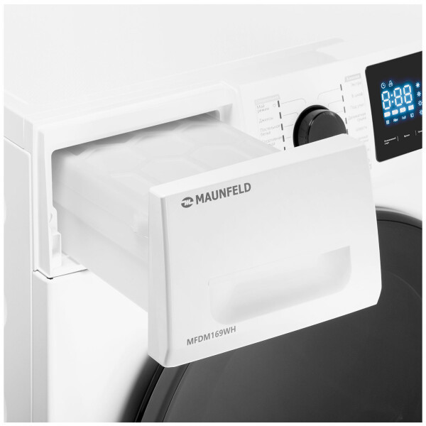 Комплект стиральная и сушильная машина Maunfeld MFWM147WH + MFDM169WH + WM-SK