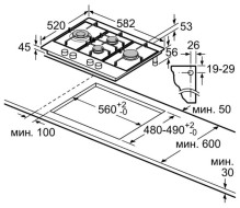 Газовая варочная панель Bosch PCI6A2B90R
