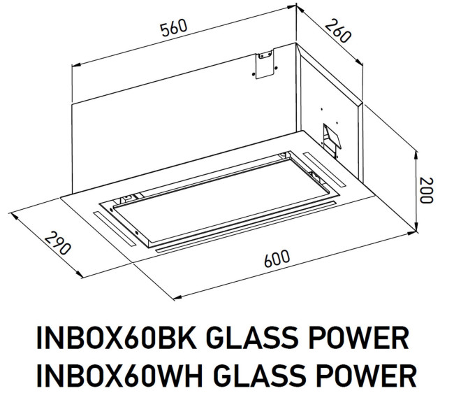 Вытяжка Meferi INBOX60BK GLASS POWER