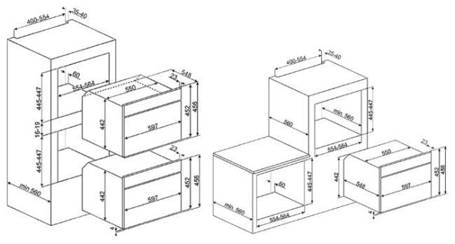 Духовой шкаф smeg SF4604MCNX Духовой шкаф smeg SF4604MCNX