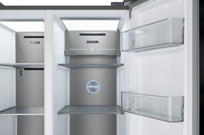 Холодильник WEISSGAUFF WSBS 590 NoFrost Inverter Premium Inox Glass Холодильник WEISSGAUFF WSBS 590 NoFrost Inverter Premium Inox Glass