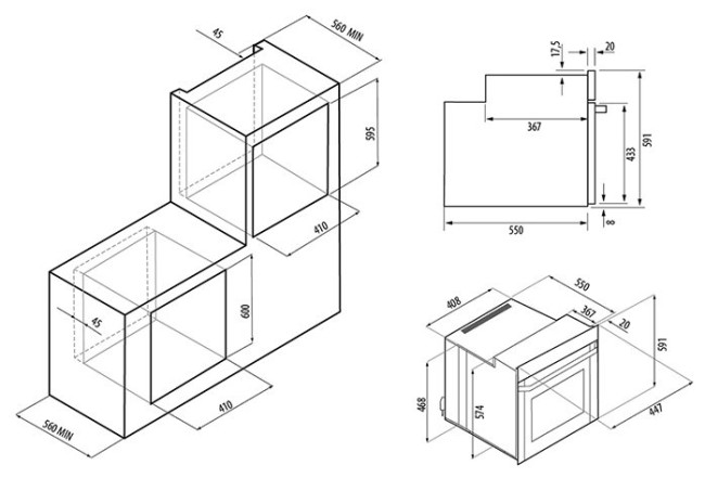 Духовой шкаф Fornelli FEA 45 Corrente WH Духовой шкаф Fornelli FEA 45 Corrente WH