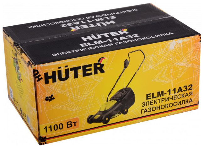 Газонокосилка колесная Huter ELM-11А32 желто-черный