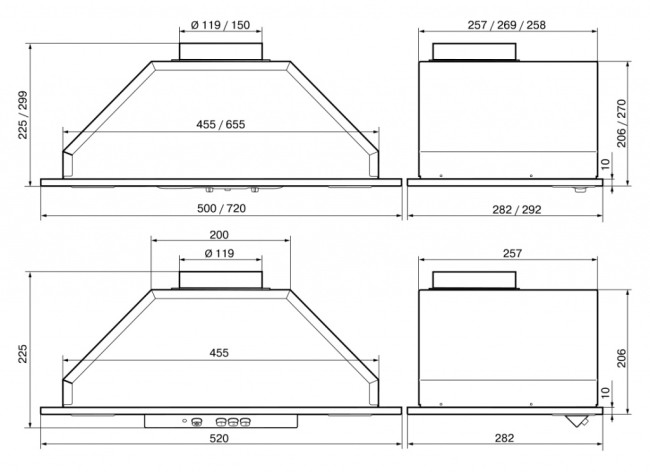 Вытяжка Elikor 52Н-1000-Э4Д КВ I Э-1000-52-286 нерж