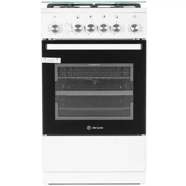 Газовая плита DeLuxe 5040.40г (кр) ЧР белый