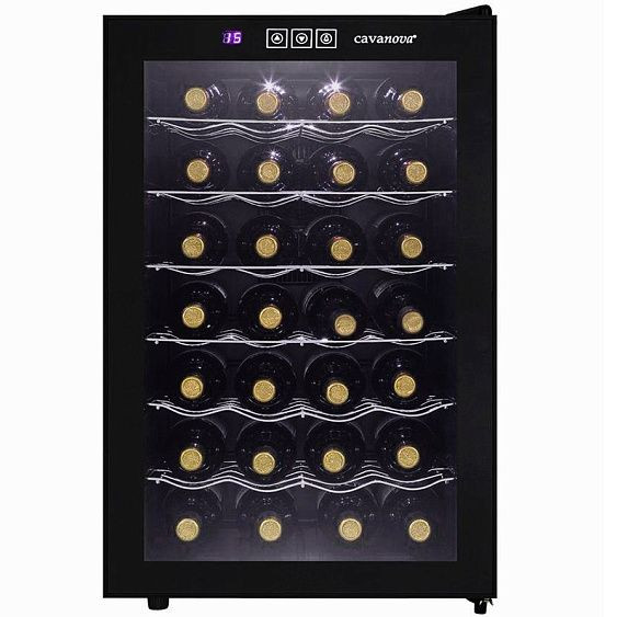 Винный шкаф CAVANOVA CV028NS черный Винный шкаф CAVANOVA CV028NS черный