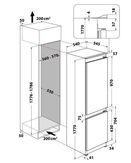 Холодильник WHIRLPOOL WHC 18T341